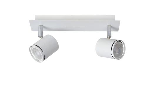 Lucide RILOU - Foco de techo - LED Regul. - GU10 - 2x5W 3000K - Blanco - apagado